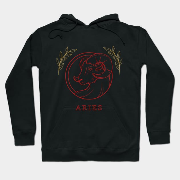 Aries Zodiac Sign Hoodie by Pacific Opal